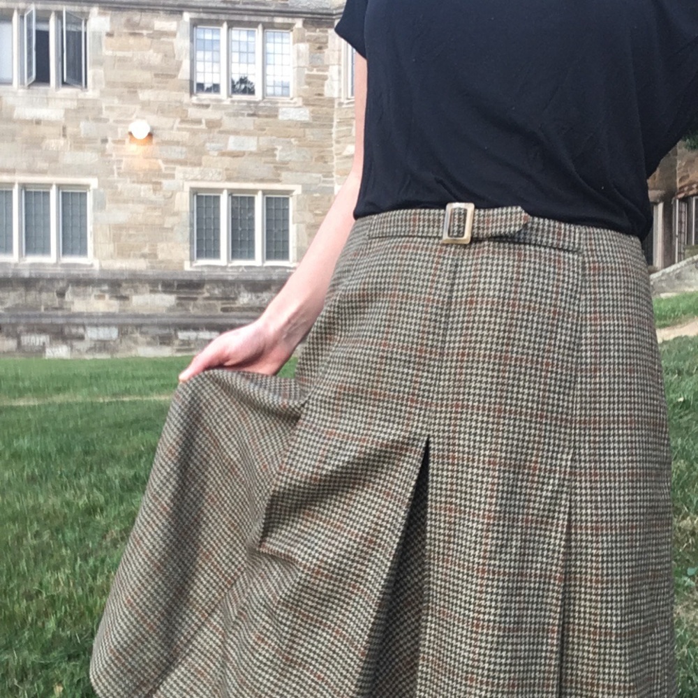 plaid Brooks Brothers wool skirt